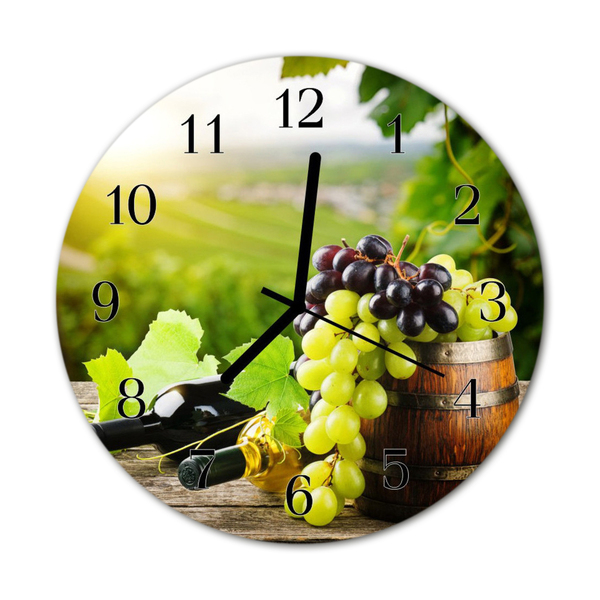 Horloge murale en verre Vin de raisin