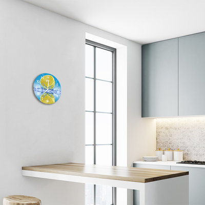 Horloge murale en verre Citron