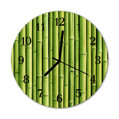 Horloge murale en verre Bambou