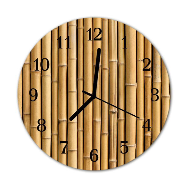 Horloge murale en verre Bambou