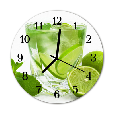 Horloge murale en verre Chaux