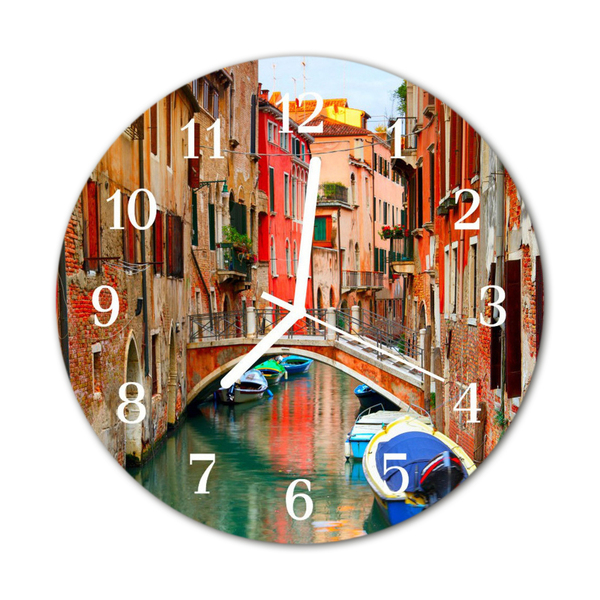 Horloge murale en verre Venise