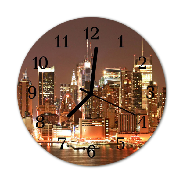 Horloge murale en verre Ligne d'horizon