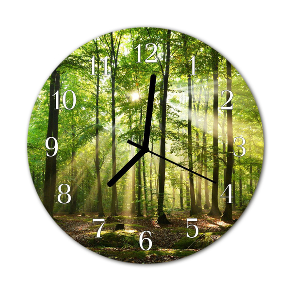 Horloge murale en verre Nature de la forêt