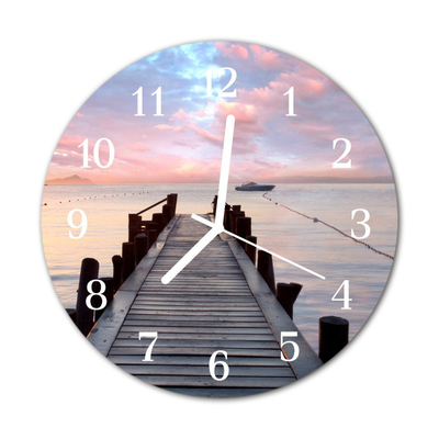 Horloge murale en verre Pont