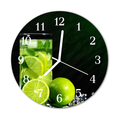 Horloge murale en verre Chaux