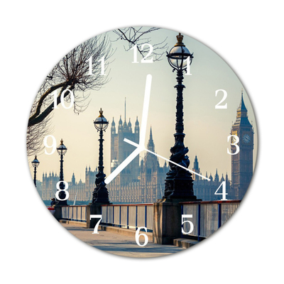 Horloge murale en verre Lanternes