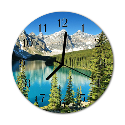 Horloge murale en verre Montagnes nature