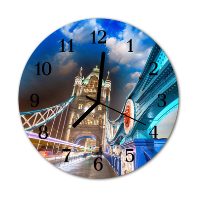 Horloge murale en verre Pont