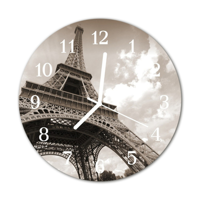 Horloge murale en verre Paris