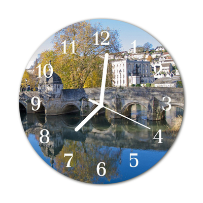 Horloge murale en verre Pont