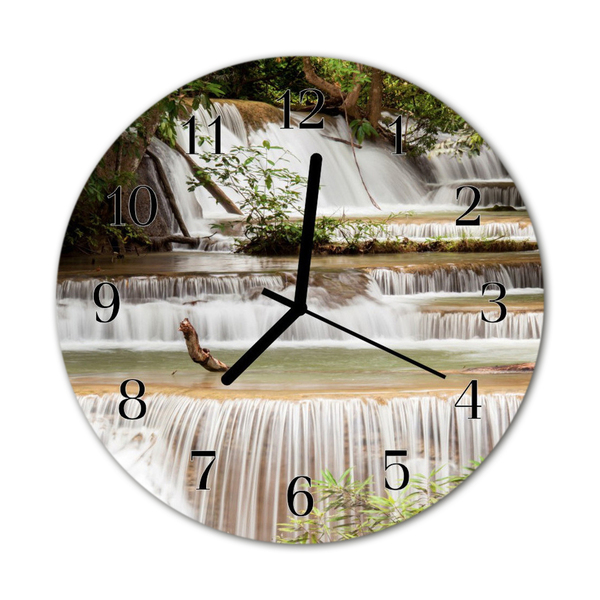 Horloge murale en verre Cascade