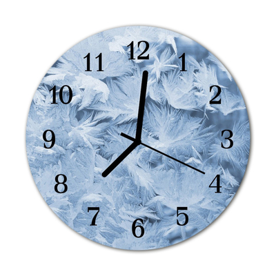 Horloge murale en verre Flocons de neige