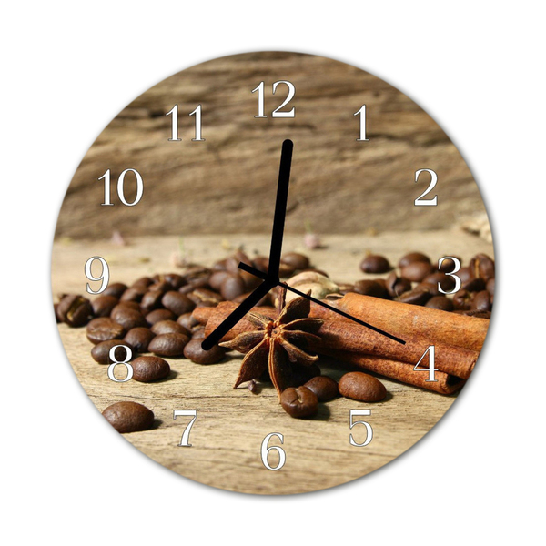 Horloge murale en verre Anis cannelle