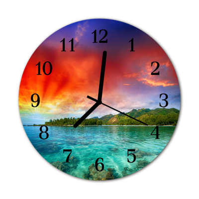 Horloge murale en verre Campagne