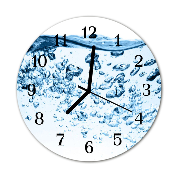 Horloge murale en verre Eau