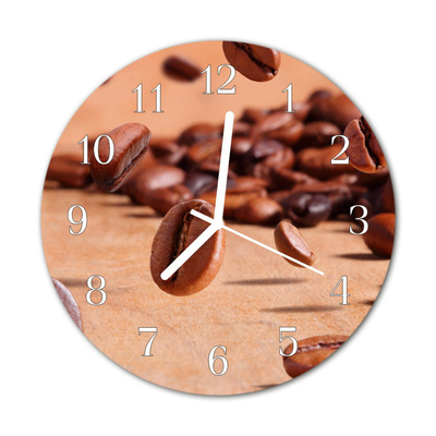 Horloge murale en verre Café en grains