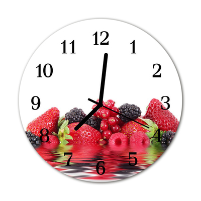 Horloge murale en verre Fruits