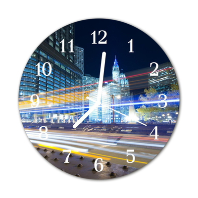 Horloge murale en verre Ligne d'horizon