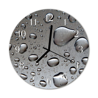 Horloge murale en verre Gouttes