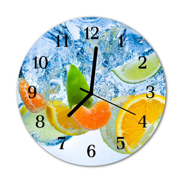 Horloge murale en verre Agrumes