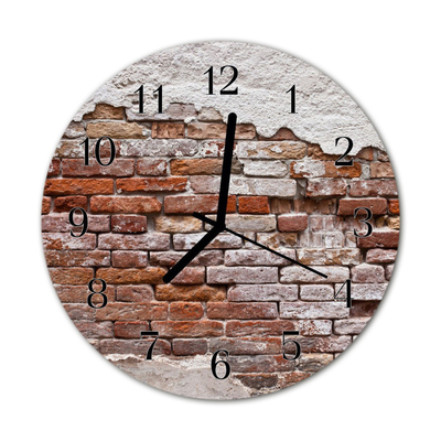 Horloge murale en verre Brique