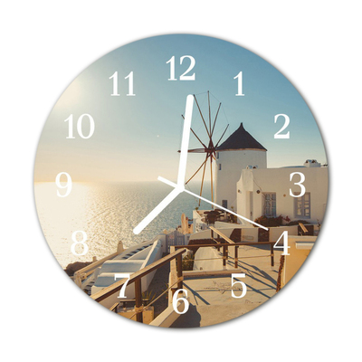 Horloge murale en verre Santorin