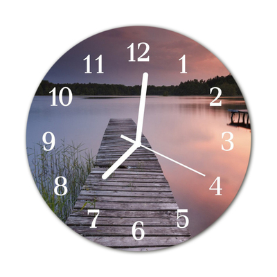 Horloge murale en verre Pont