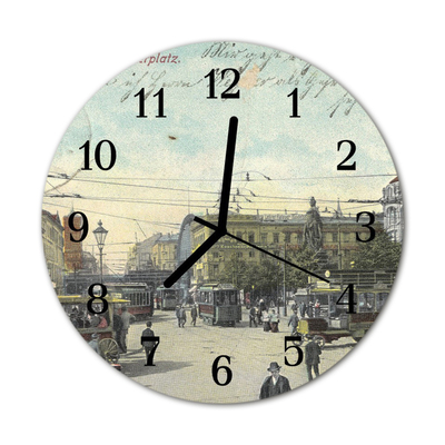 Horloge murale en verre Carte postale