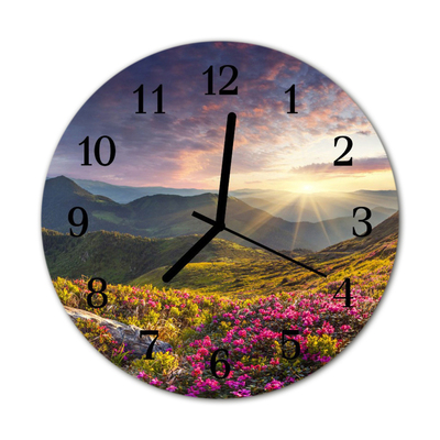 Horloge murale en verre Campagne