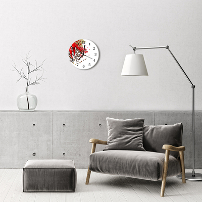 Horloge murale en verre Chili