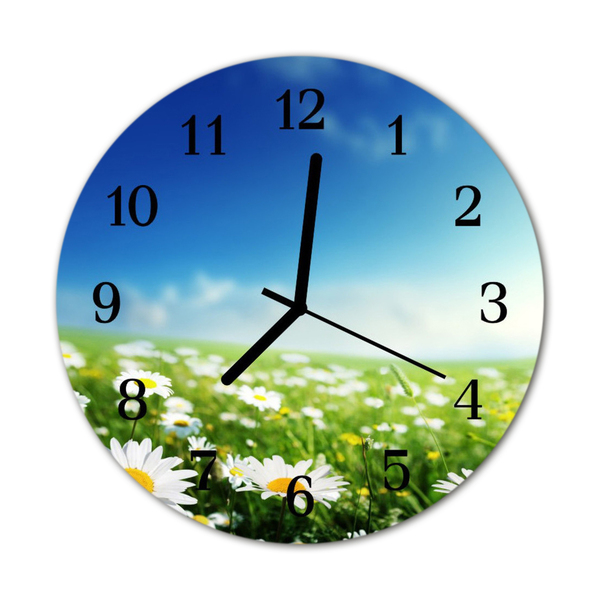 Horloge murale en verre Prairie