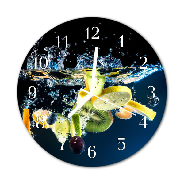 Horloge murale en verre Fruits