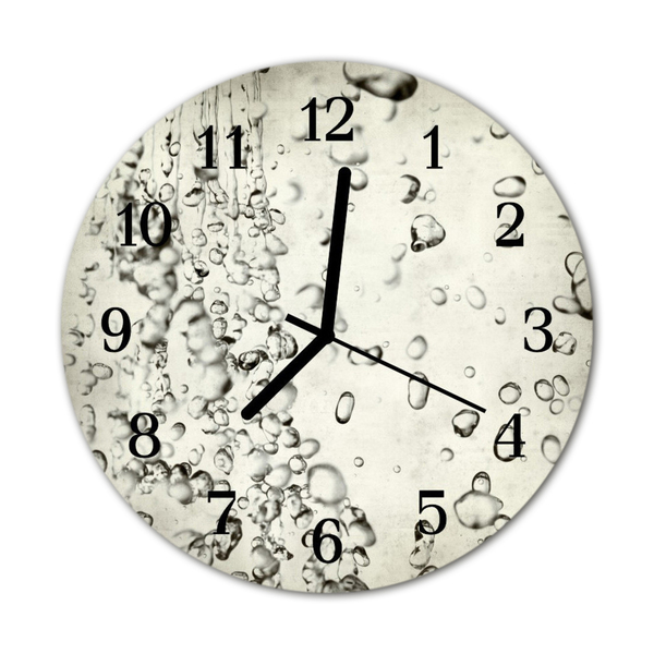 Horloge murale en verre Gouttes