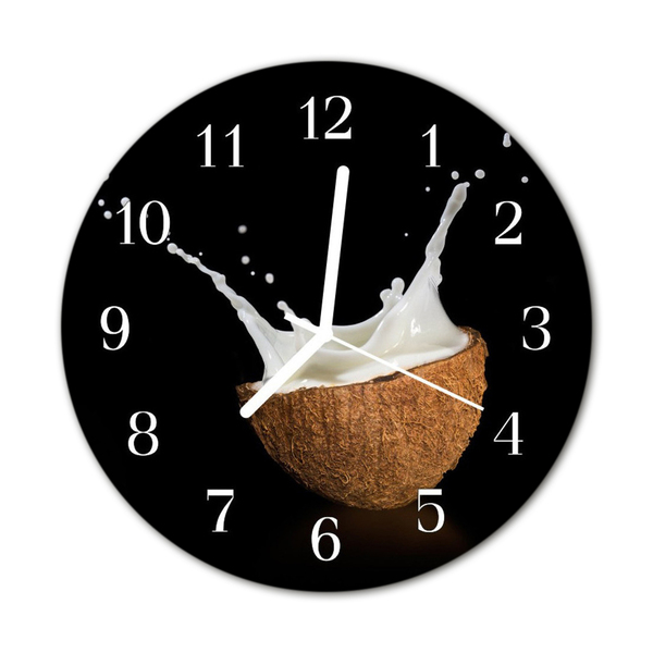 Horloge murale en verre Noix de coco