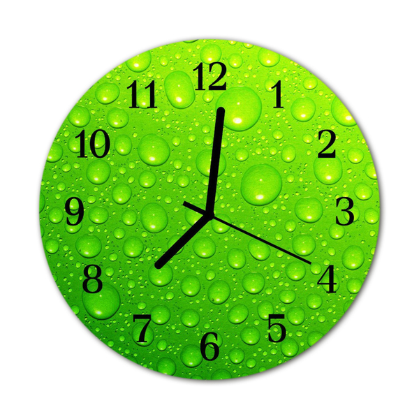 Horloge murale en verre Gouttes