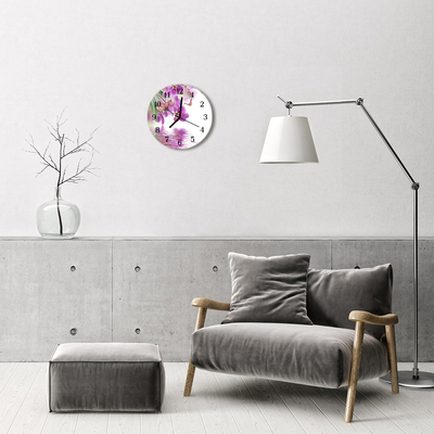 Horloge murale en verre Papillons