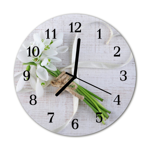 Horloge murale en verre Bouquet