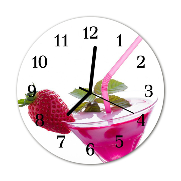 Horloge murale en verre Cocktail