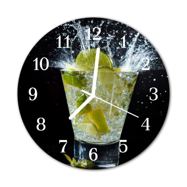 Horloge murale en verre Cocktail