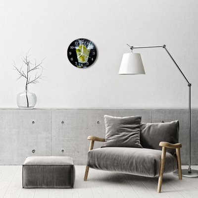 Horloge murale en verre Cocktail