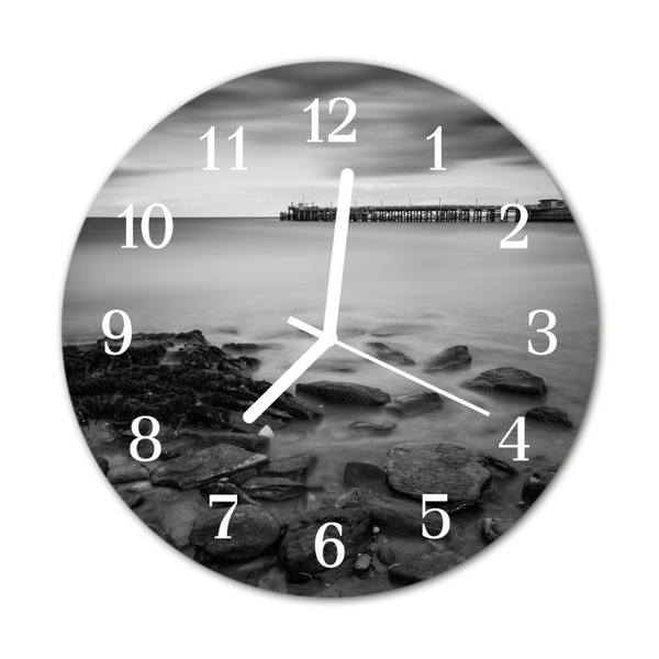 Horloge murale en verre Rivage