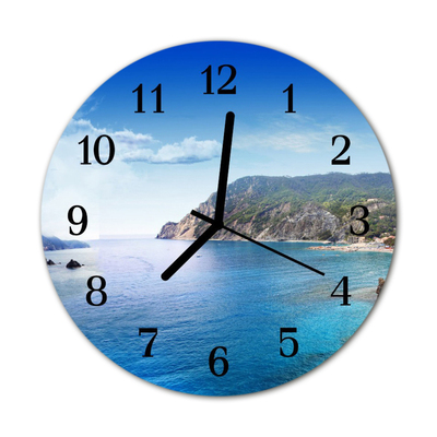 Horloge murale en verre Baie