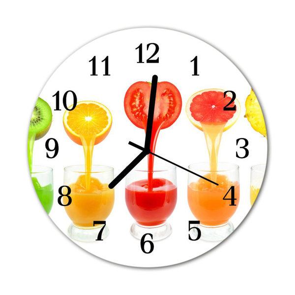 Horloge murale en verre Jus