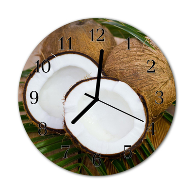 Horloge murale en verre Noix de coco