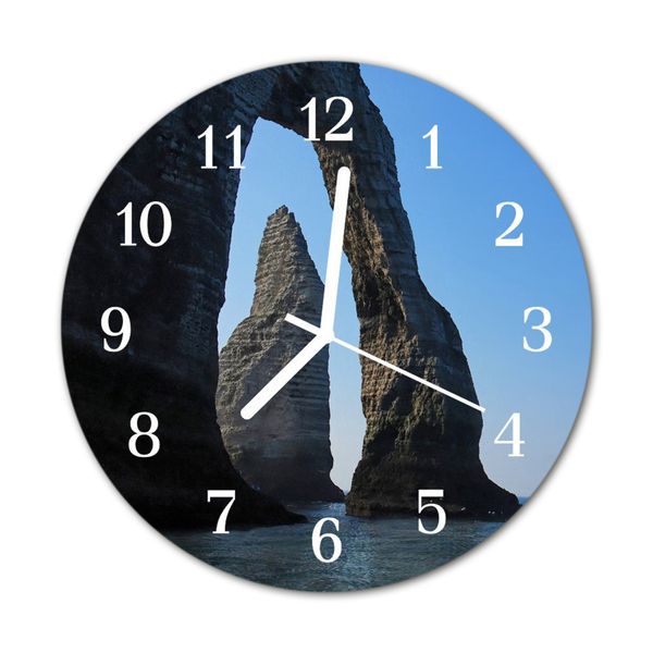 Horloge murale en verre Rock