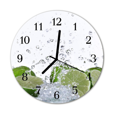 Horloge murale en verre Chaux