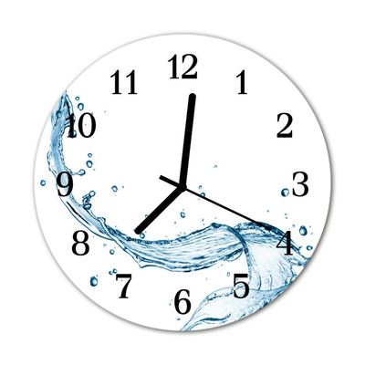 Horloge murale en verre Eau