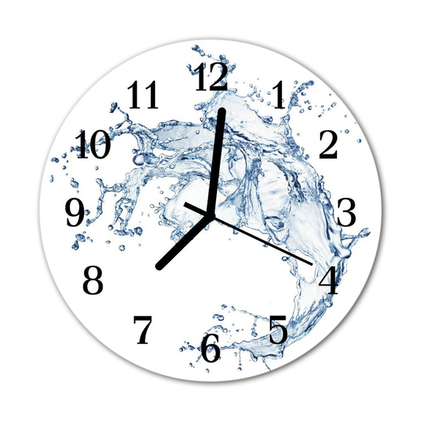 Horloge murale en verre Eau