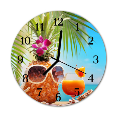 Horloge murale en verre Vacances